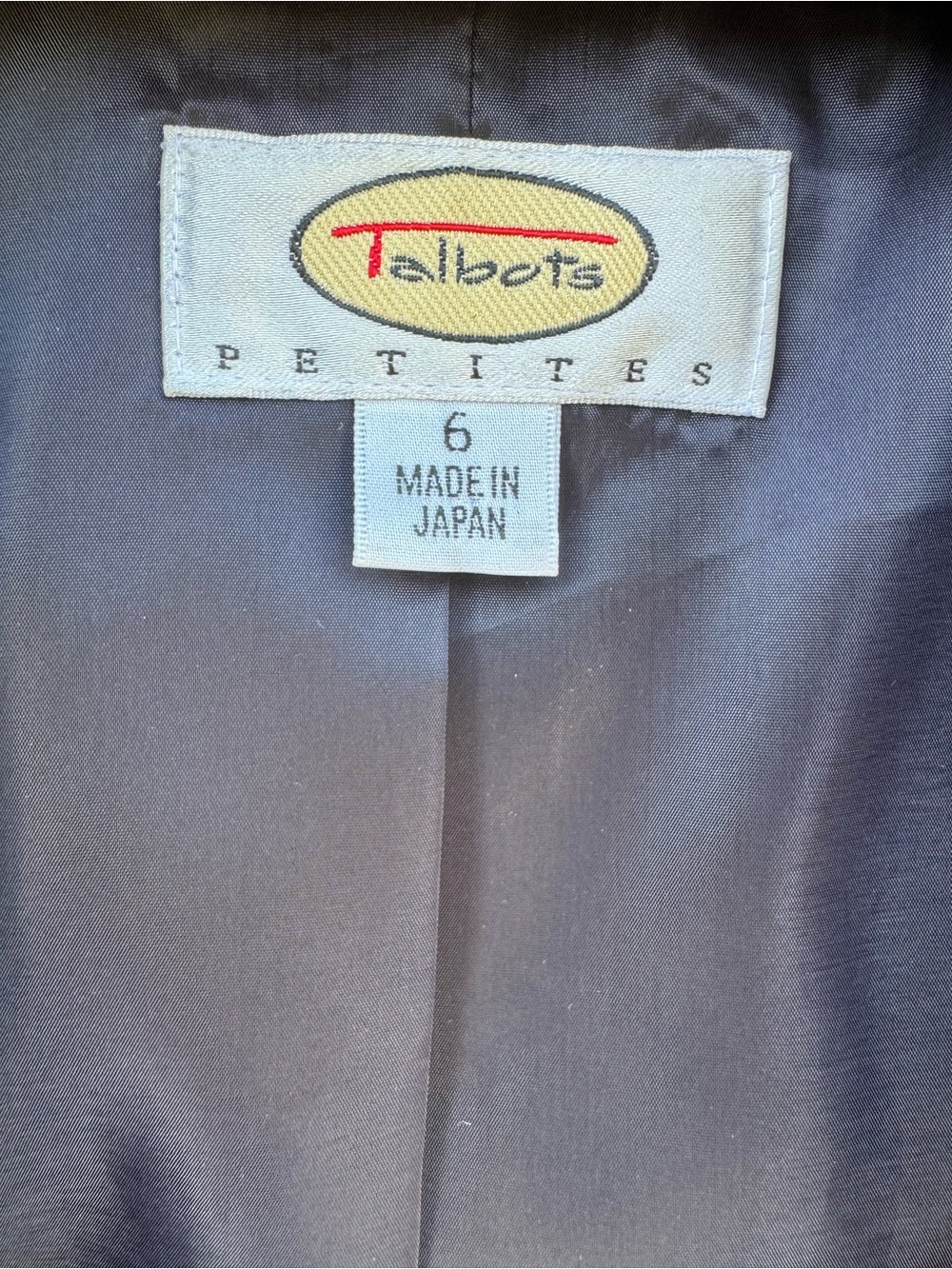 Talbots Navy Wool Single-Button Women's Blazer 6 Petite Tailored Professional - Picture 3 of 16